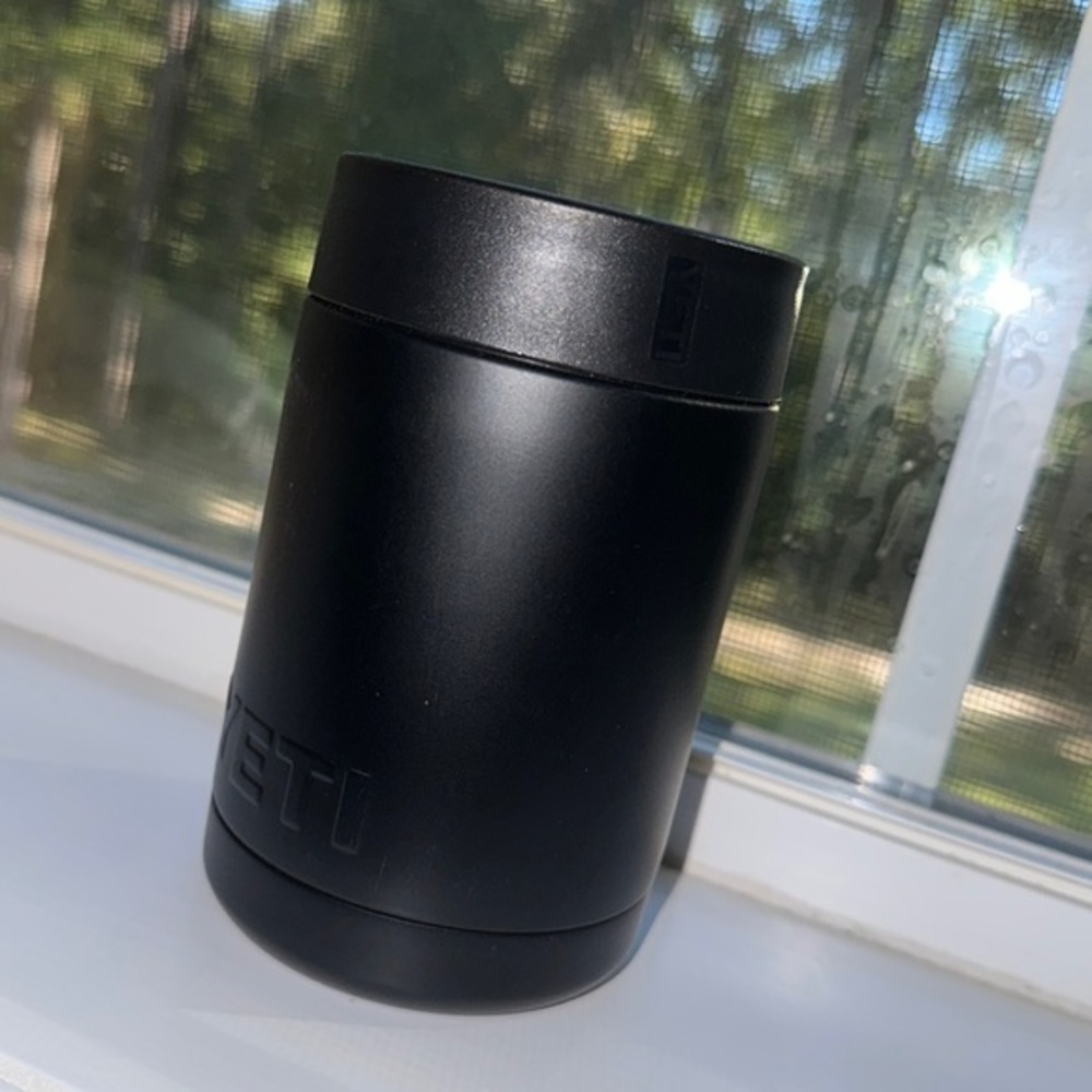 Solid Color 12 Oz Matte Black Rambler Design Insulator Koozie Cup